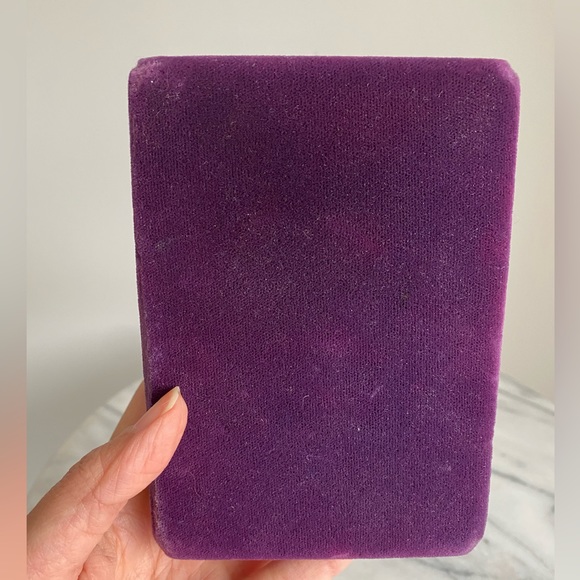 Vintage jewelry case - travel case, purple jewelry box - Picture 8 of 8